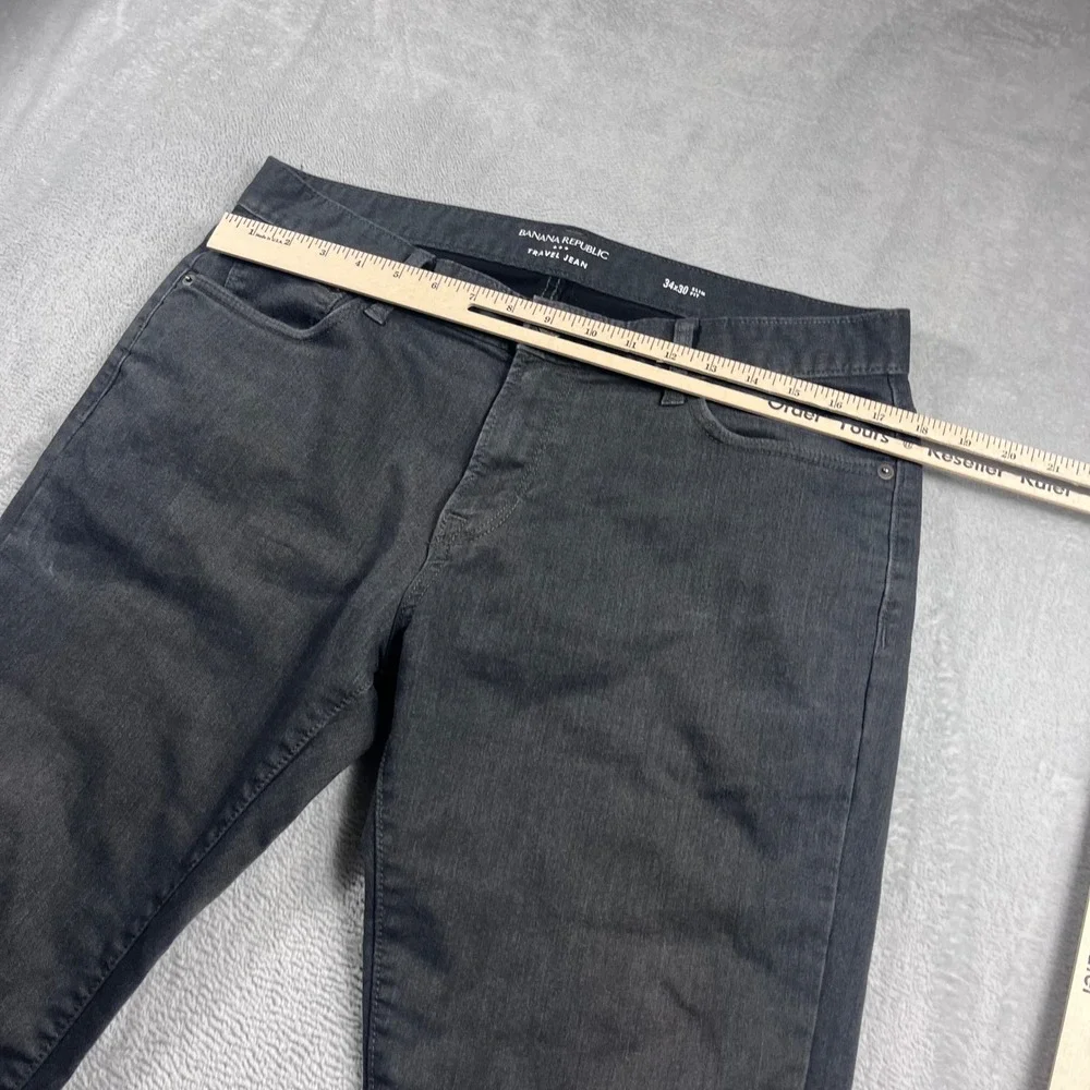 Banana Republic‎ Travel Jean Mens 34x30 Slim Fit Dark Gray Denim Pants